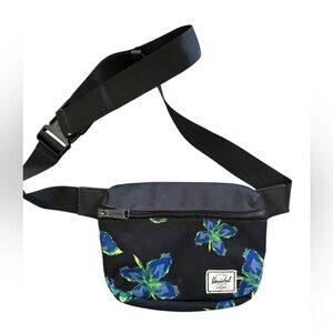 Herschel Black Floral belt bag crossbody